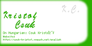 kristof csuk business card